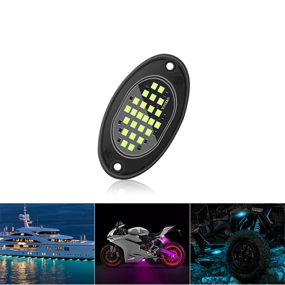 1PC Car Chassis Light for Trucks LED Rock Lights with for Pickup Off Road Jeep SUV ATV UTV Car