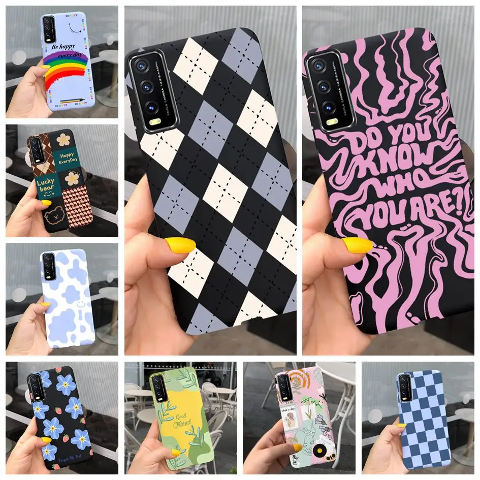 Funda para Vivo Y11s, carcasa trasera suave de silicona pintada de lujo, para Y12s, V2026, V2028, Y20, Y20i, Y20s, Y20g