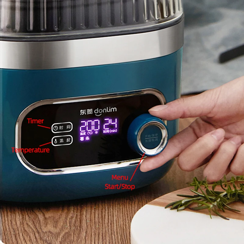 Умные электрические фритюрницы 2,5 л, безмасляные автоматические бытовые кухонные фритюрницы 360° ° Конвекционная печь для выпечки Фритюрница с видимым окном 220 В