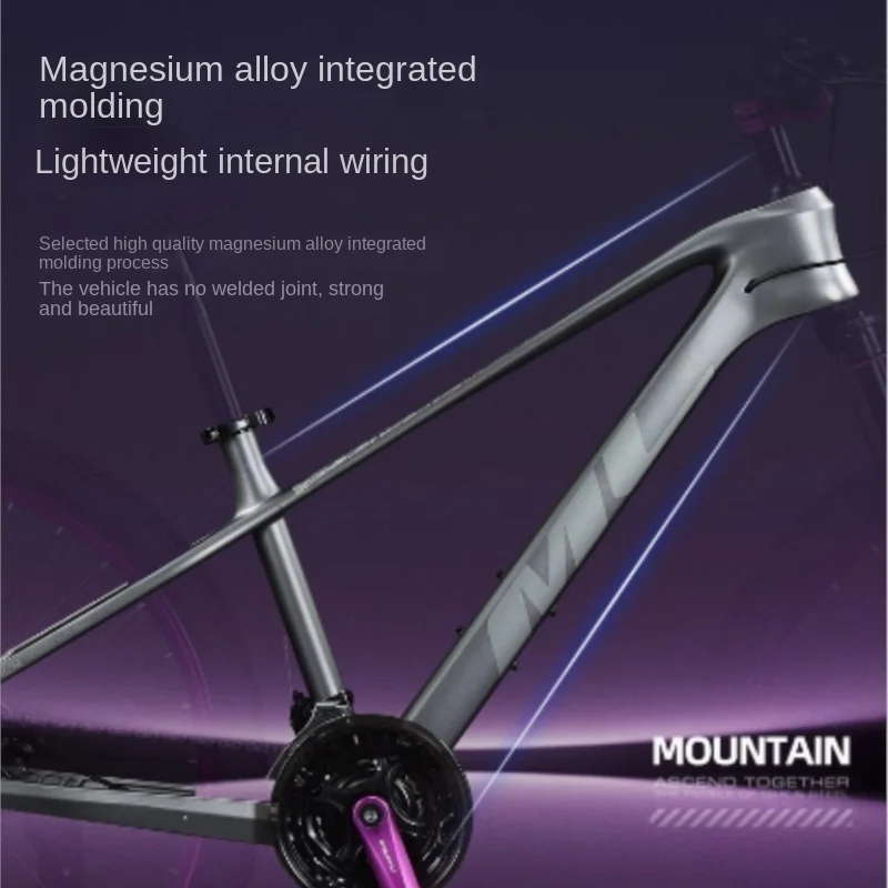 FJ Magnesium Alloy Lightweight Variable Speed Shock Absorber Dual Disc Brake Outdoor Mountain Bike Young Road Exquisite Bicycle