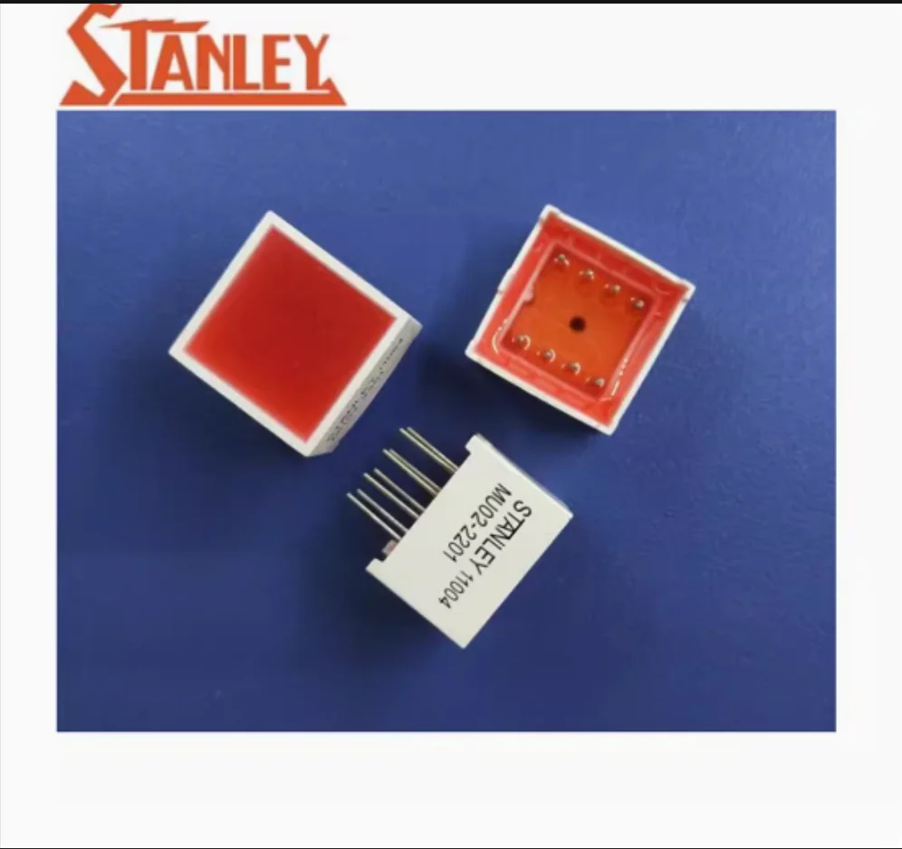 5PCS/LOT LED Board indicator 660nm red MU02-2201 DIP8 LED flat light block 14*14(15*15) 1.7V