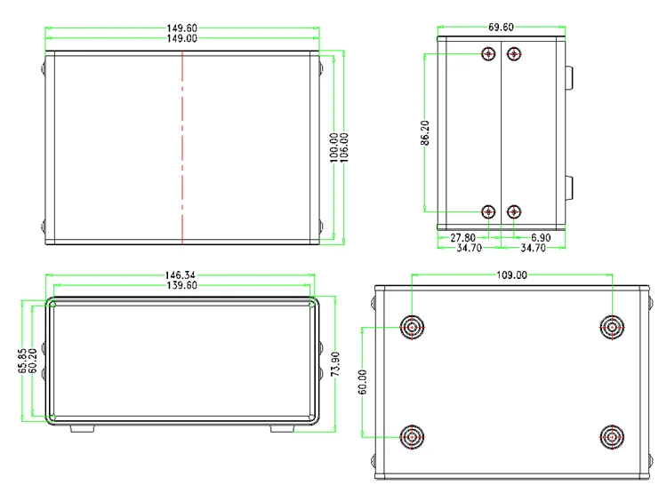 Iron Junction Box DIY Instrument Case Iron Electrical Project Enclosure Housing PCB Metal Boxes 150*100*70mm 5