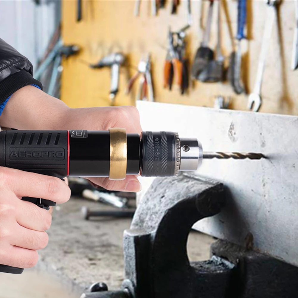 

AEROPRO AP17107 Размер патрона 1/2 дюйма, 700 об/мин, воздушно-пневматическая угловая реверсивная дрель