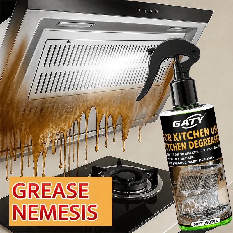 Kitchen Grease Remover Spray, Cleans Stove, Range Hood, Pots & Tile, Fine Mist Spray, Quick Wipe, Multi-Scene Daily Kitchen Care