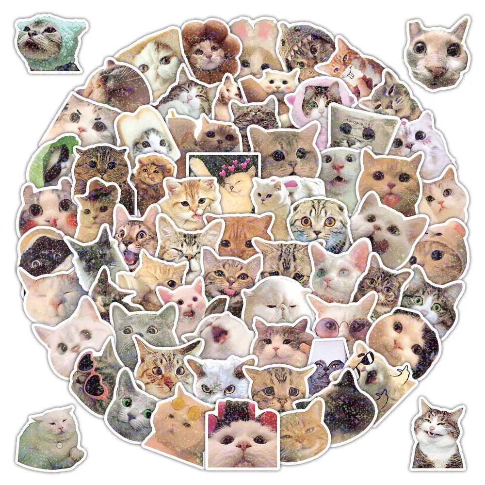 100Pcs Realistic Kitten Cat Stickers for Water Bottle Laptop Notebook Decoration Giajar Sticker Store