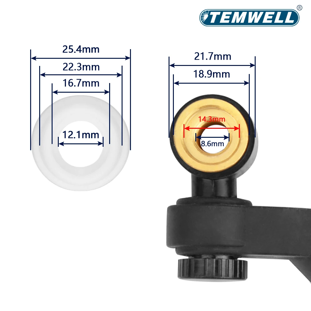 NR18 Tig Torch Head 360° Swivel Rotate Spin Neck Head 350A Swivel Welding Body For Argon Water Cooling - view 5