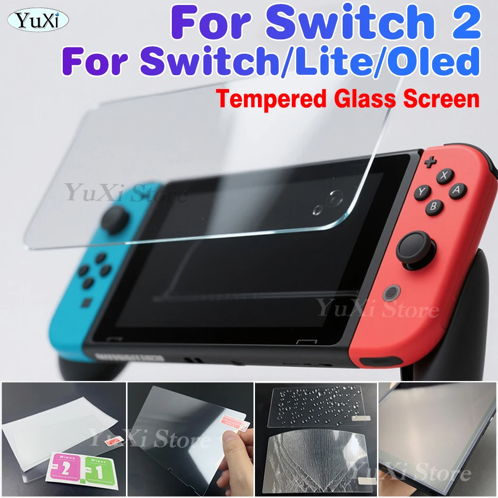 

Protective Glass For Switch 2 Tempered Glass Screen Protector for Switch Oled Lite NS2 HD Clear Screen Film Accessories