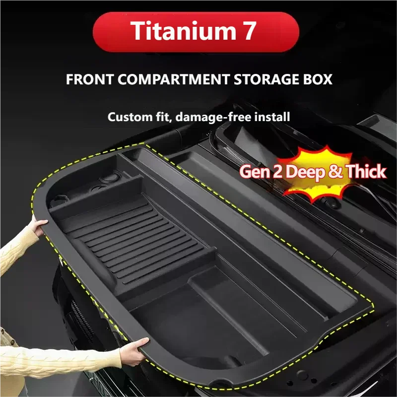 

Car Trunk Bottom Storage Box For BYD Leopard 7 Titanium 7 2025 2026 ABS Trunk Storage Organizer Cargo Filling Extension Box