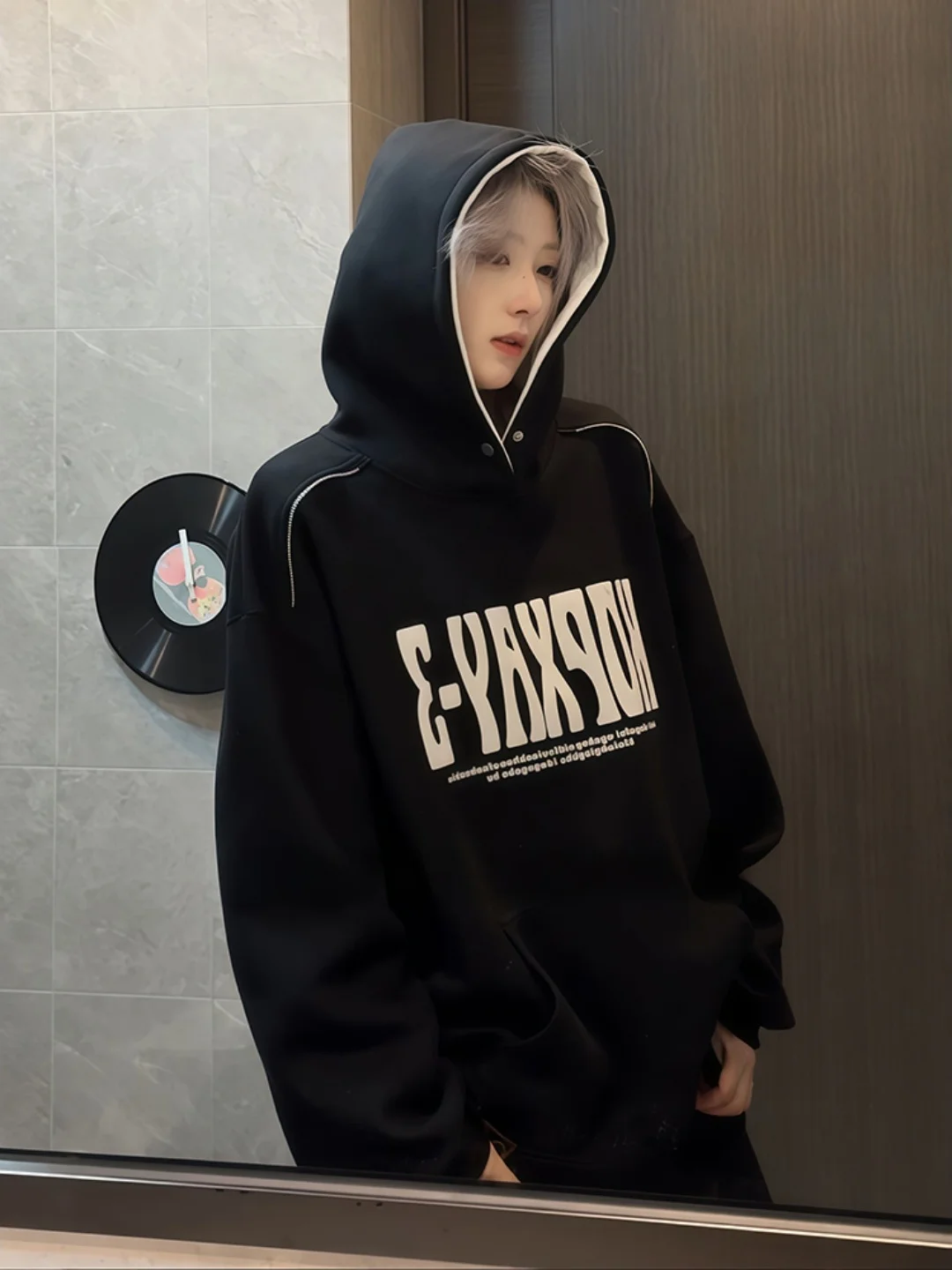 

Черная толстовка с капюшоном из флиса для осени и зимы, утолщенная, плотная, жесткая, с улучшенными тактильными ощущениями, подростковая верхняя одежда