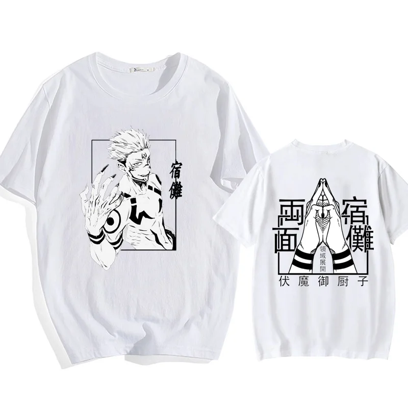 Anime Ryomen Sukuna Printed T-shirt Unisex Casual Loose Cool T-shirt