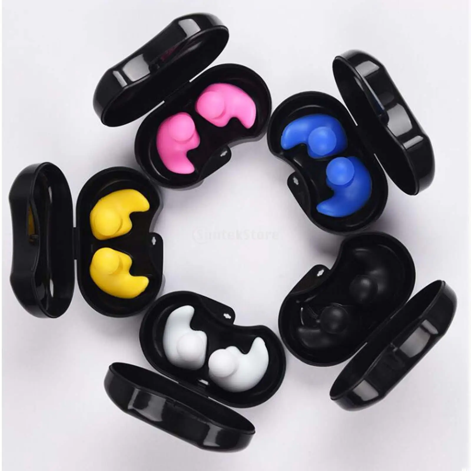 Earplugs Water Sports Swimming Accessories Silicone Soft Portable Dust-Proof Ear Plugs With Box Diving Water Waterproof Ear Plug