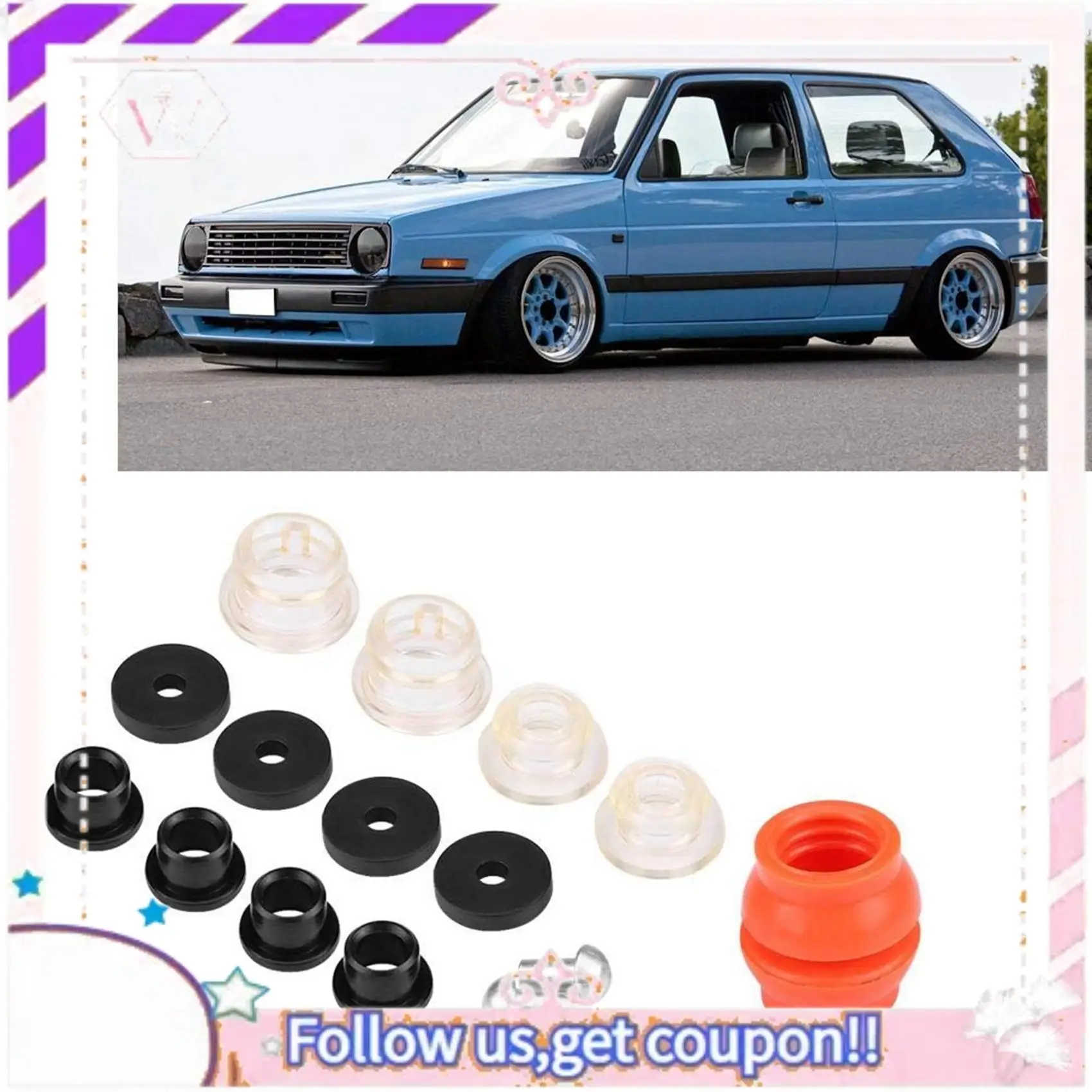 Easy To Use Manual Transmission Shift Shifter Bushing Kit 191798211 Gear Rod Repair Kit For Golf Jetta Cabrio