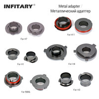 Infitary 2PCS LED Headlights Metal Adapter Holder Base Sockets for F2 A6 Lamp H7 H4 H3 H1 H11 H13 9005 9006 Headlamps Lights