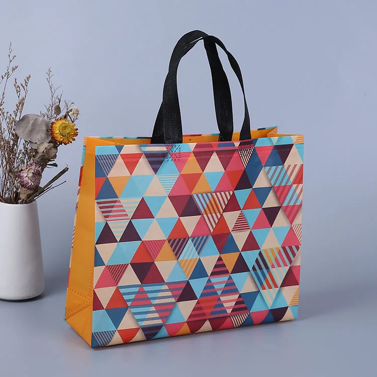 

Butterfly Printing Non-woven Fabric Shopping Bag Foldable Reusable Tote Pouch Waterproof Storage Sack Women Travel Grocery Bags