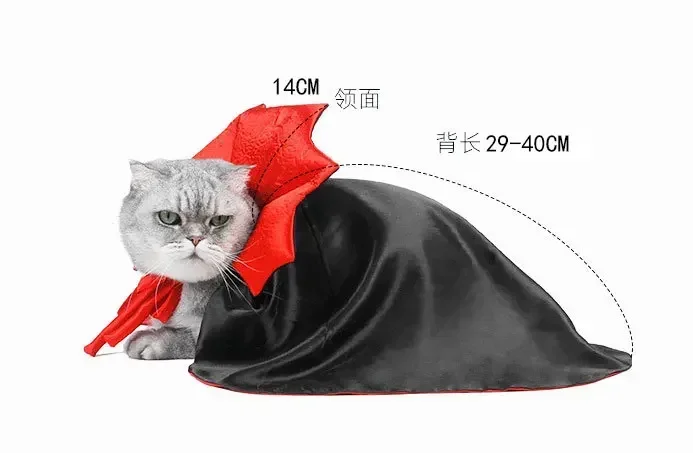 1PC Halloween Pet Cat Clothes Cloak Cape with Cap Decor Dog Christmas Party Costume Cute Kitten Puppy Vampire Cosplay