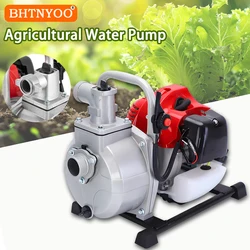 가솔린 엔진 워터 펌프, 가스 구동, 폐수 이송, 관개 수영장, 정원 펌프, 1.9HP, 22ft, 2 스트로크