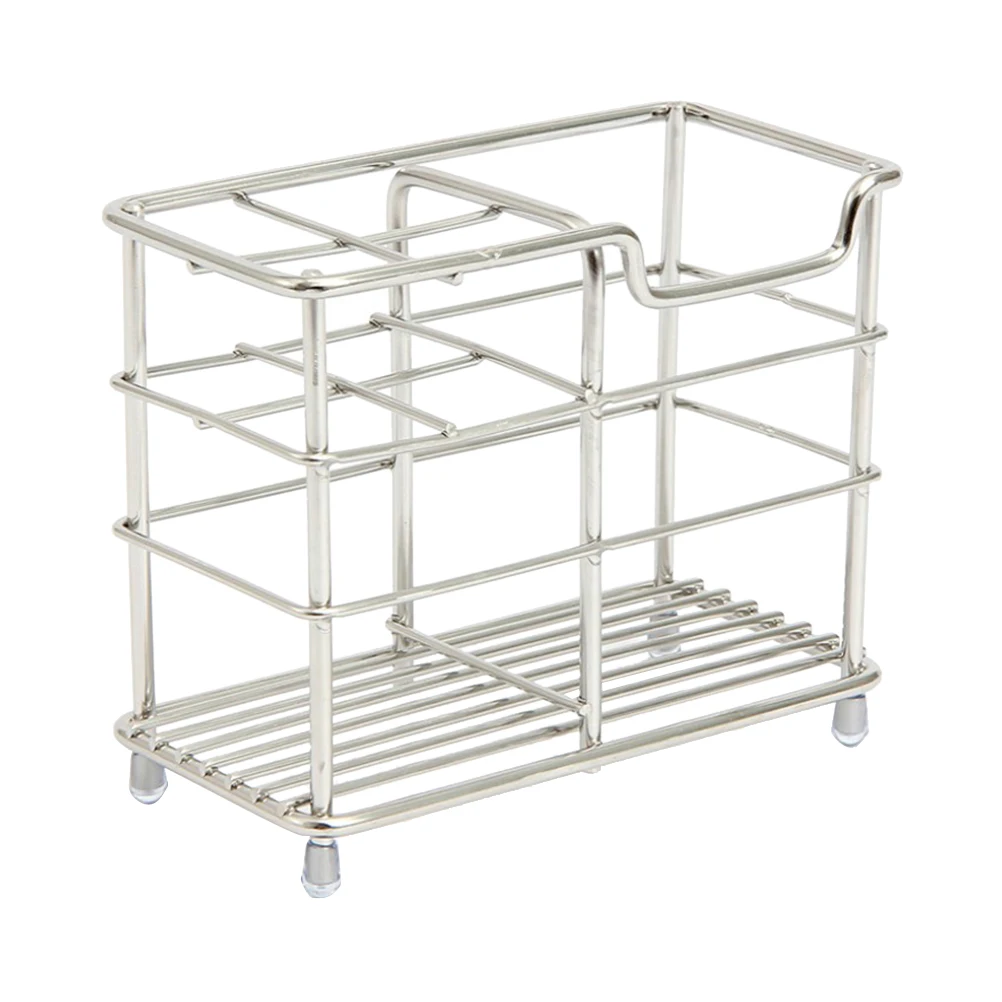 

Stainless Steel Lattice Toothbrush Holder Bathroom Simple Household Washing Utensils Placement Storage Rack