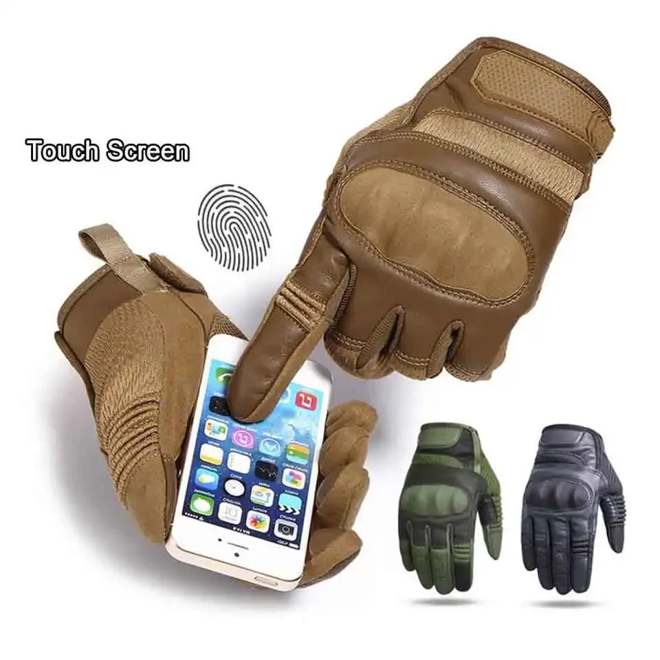 Touchscreen Motorcycle Tactical Full Finger Fingerless Gloves Protective Gear Racing Riding Motor Bike Moto Motocross Guantes