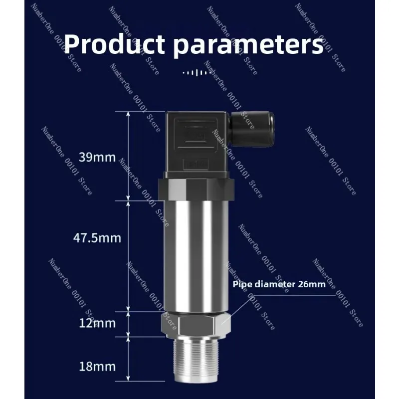 2088 Diffused Silicon Pressure Transmitter, Digital Display 4-20mA Differential Water Pressure Sensor for Industrial Use