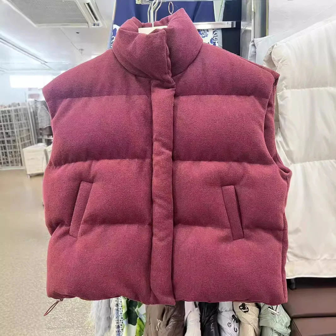 Winter New Vest Sleeveless Women's Down Jacket Casual Down Vest Stand-up Collar Thickened Warm Short Waistcoat