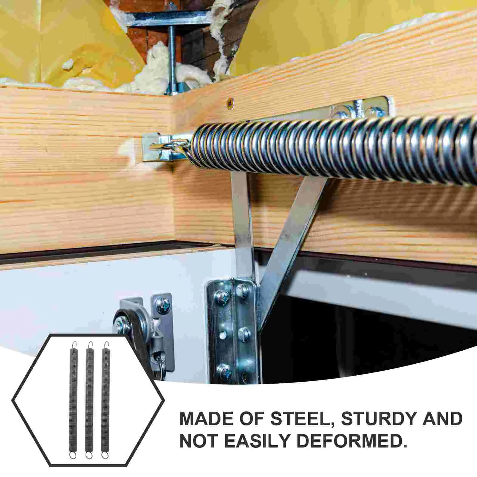 3 Pcs Loft Ladder Spring Attic Part Supplies Parts Ladders Heavy Duty Convenient Portable Replacement