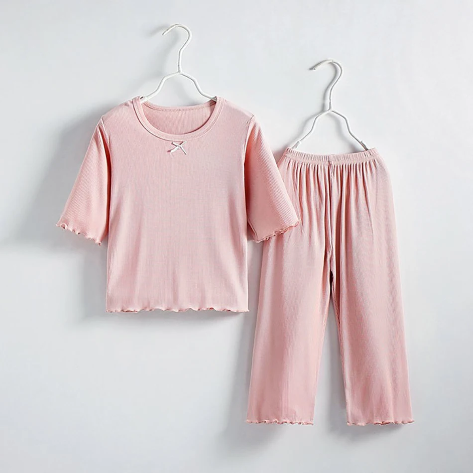 Ensemble de Pyjama d'Été en Coton Biologique pour Fille, Vêtements de Nuit Doux et Confortables, avec Short, pour DorPanier en Douceur, Cuillère à soupe