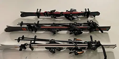 

Robust 13-Inch Wall-Mounted Garage Organizer Hooks With EVA Padding For Skis, Ladders, Kayaks, And Outdoor Tools