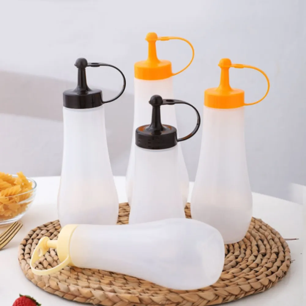 250/360/480/720ml Condiment Squeeze Bottle for Oil Sauce Salad Dressing Dispenser Squirt Bottle Plastic Kitchen Accessories