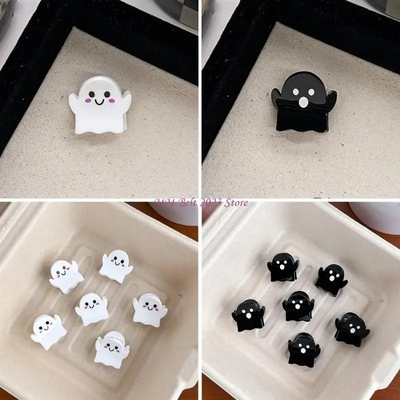 49ME 10PCS Small Devil Hair Claw Clip Halloween Costume Accessories Party Hair Grip