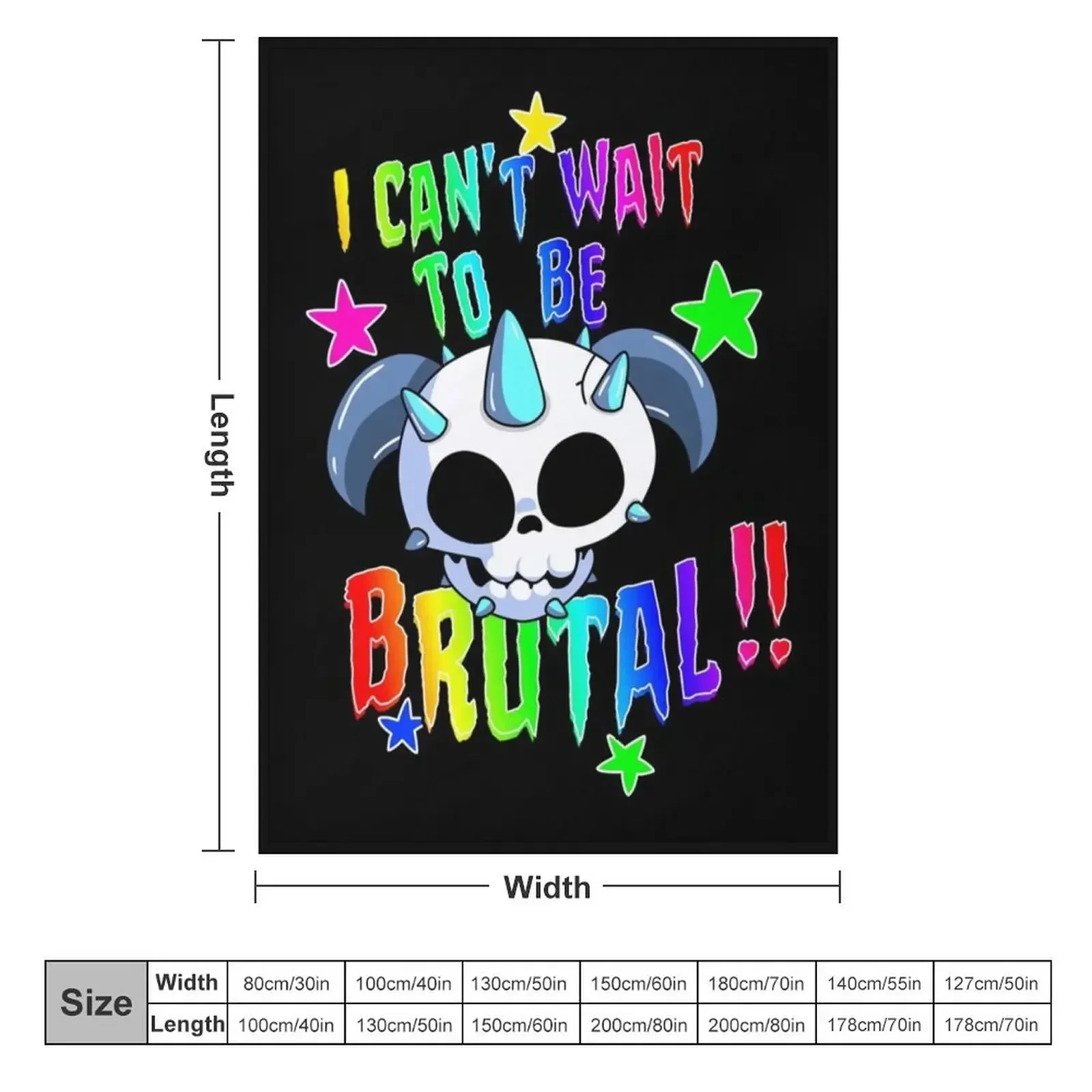 I can_t Wait to be Brutal !! Throw Blanket Decorative Sofas Plush Nap Summer Beddings Blankets