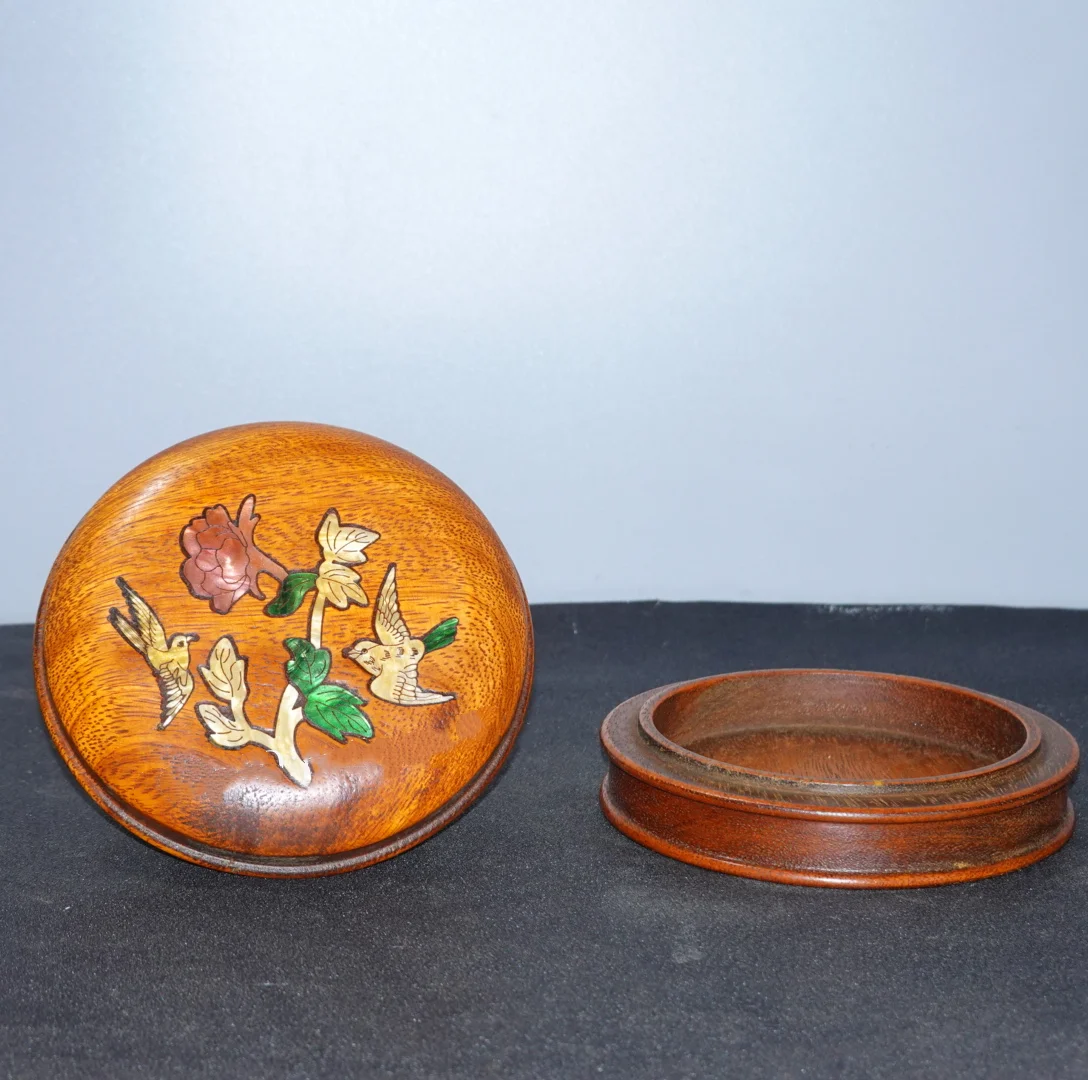 

Old Collection Home Decor Rosewood Inlaid Colorful Shell storage Box