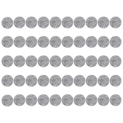 50Pcs Round Shaped Table Chair Furniture Leg Felt Mat Pad Gray