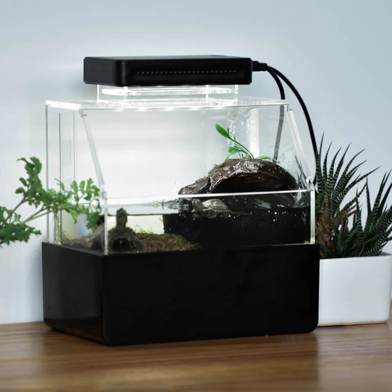 

2023 New Miniature Turtle Aquarium Desktop Home Creative Aquarium Decoration