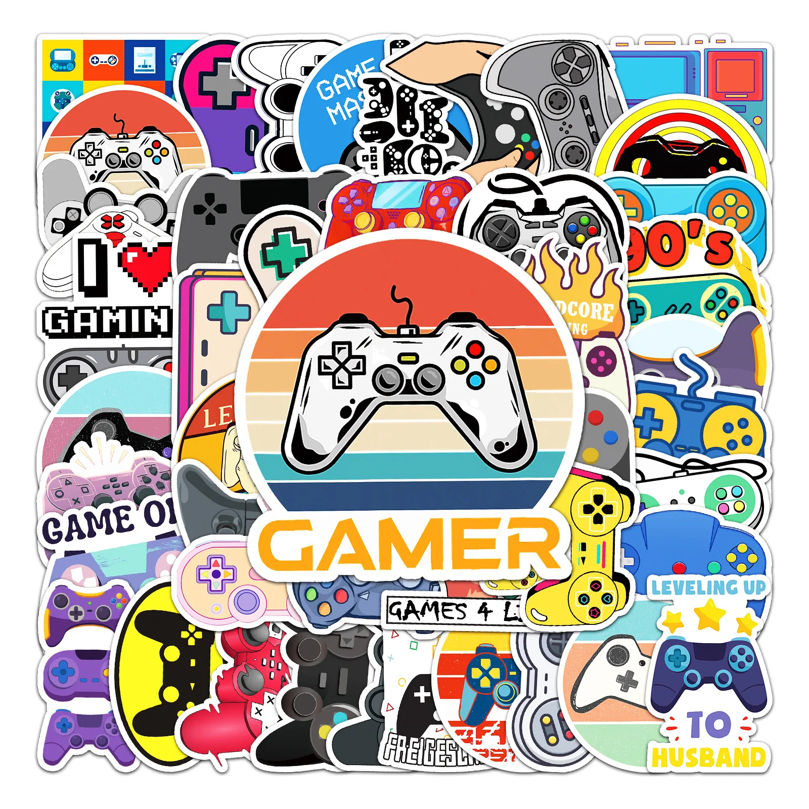 

10/30/50PCS Cartoon Gamepad Graffiti Sticker Pack DIY Xbox Computer Skateboard Laptop Decoration For Kid Toys Waterproof Decals