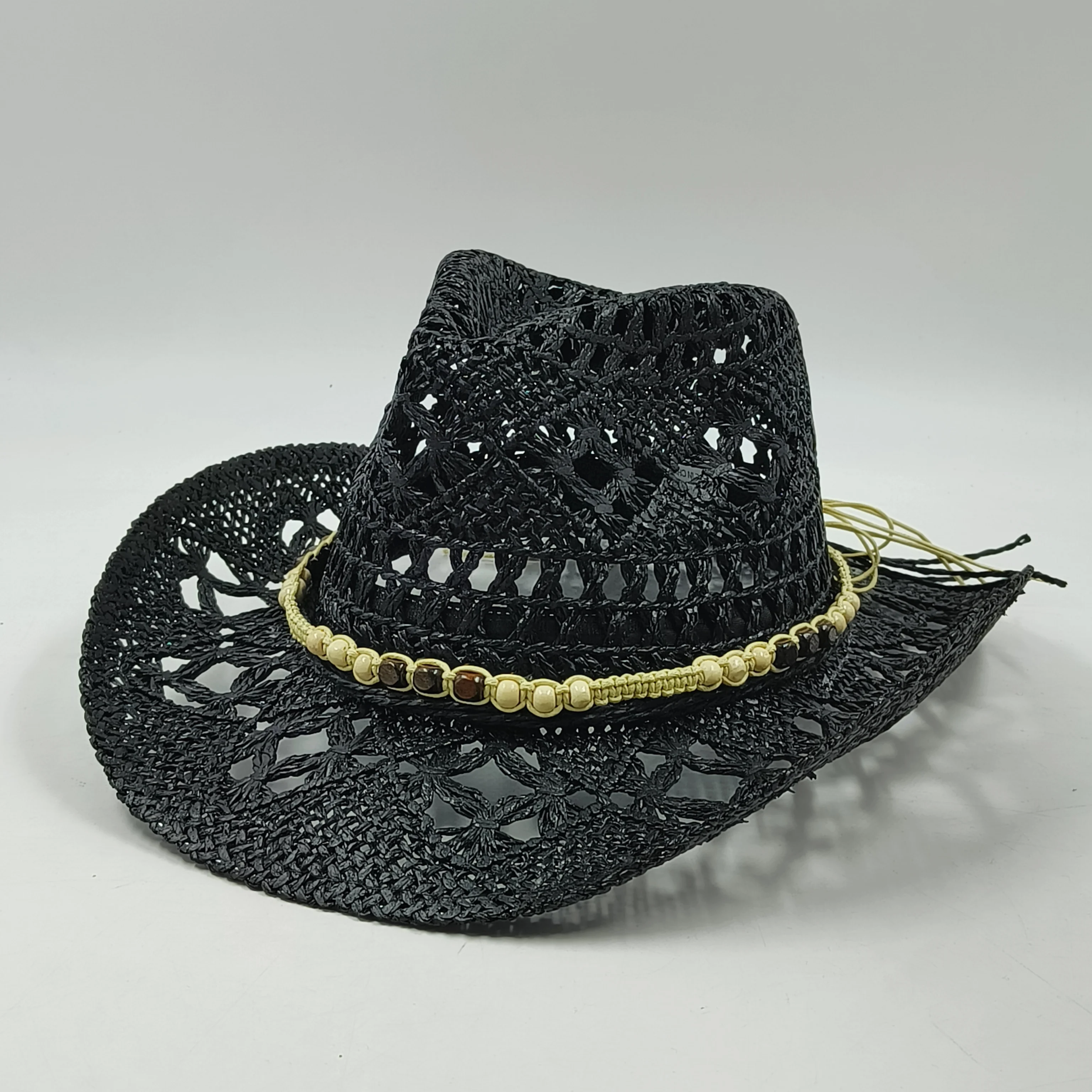 Western Cowboy Straw hat women Fashion Large Brim nature straw hat summer retro cowboy Sunshade Jazz Hat sombrero vaquero hombr