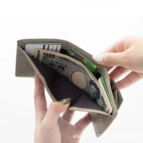 New Women PU Leather Purses Female Cowhide Wallets Lady Small Coin Pocket Rfid Card Holder Mini Money Bag Portable Clutch Purse