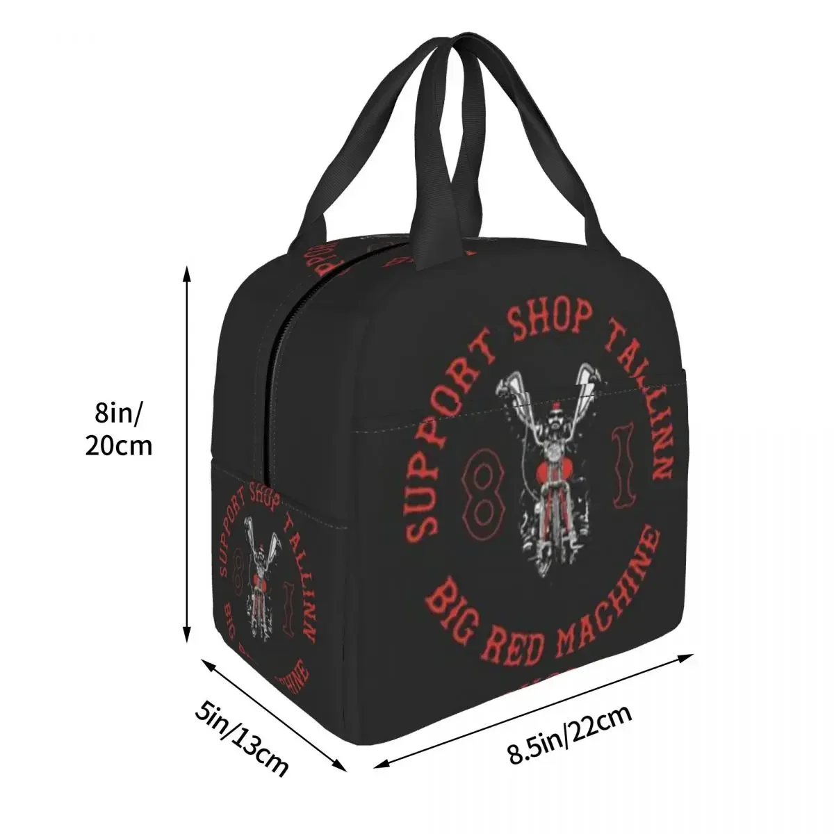 Hells Angels Support 81 Motorcycle Club Brotherhood Insulated Lunch Bags Resuable Picnic Bags Lunch Tote for Woman Work Kids