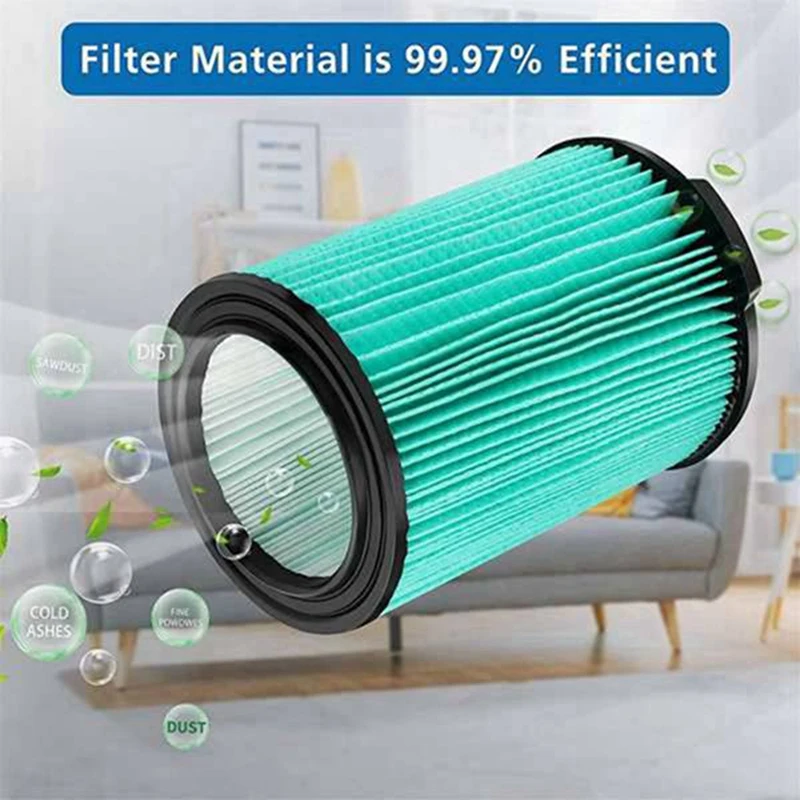 HEPA Replacement Filter For Ridgid VF6000 Vacuum Cleaner Accessories Parts Vacuum High-Efficiency Air Filter With 1Pc Brush