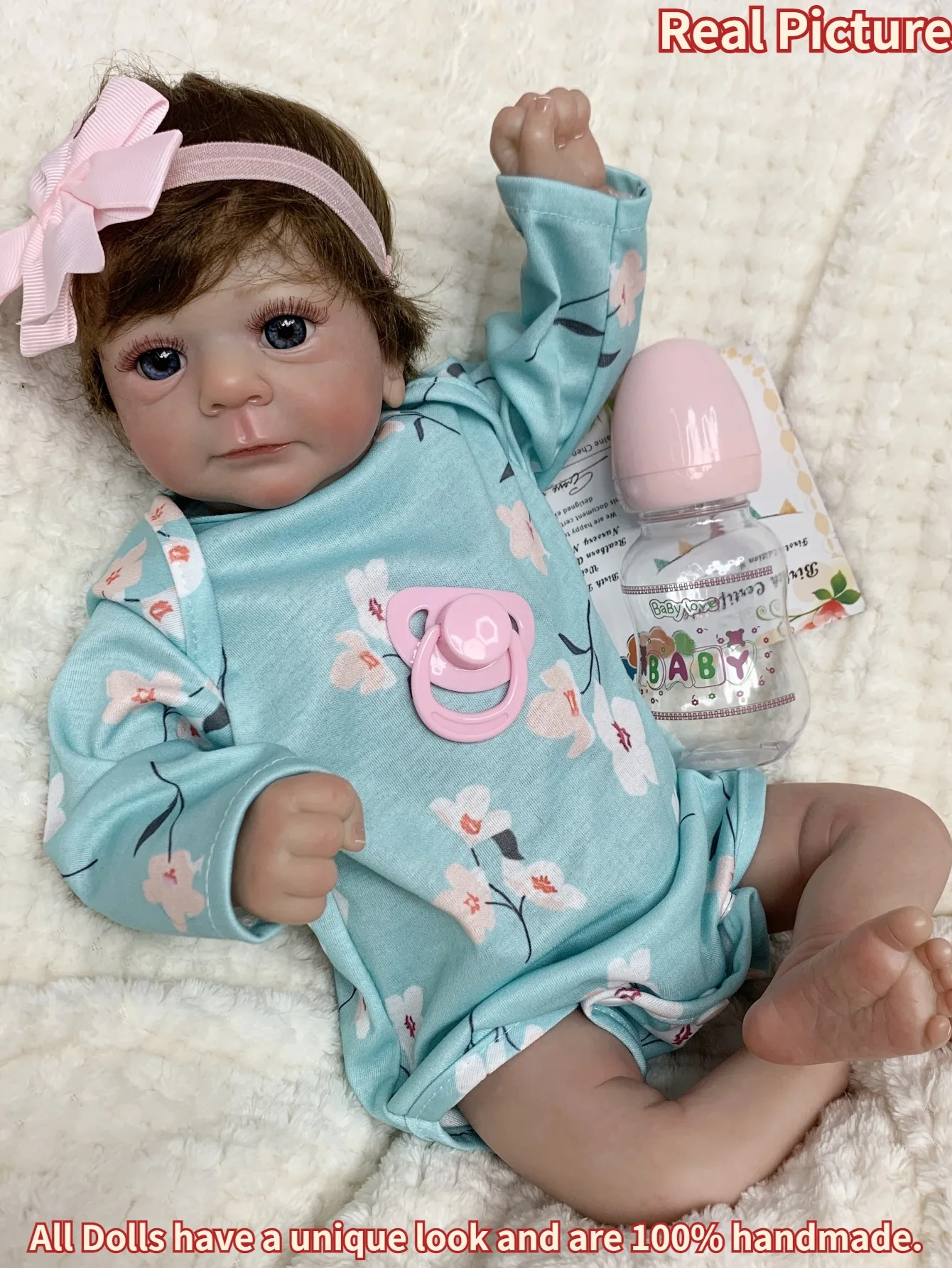 Felicia Reborn Doll Baby Handmade Bebe 17.32 Inch 44 Cm Newborn Doll Two Choice For Children Birthday Gifts