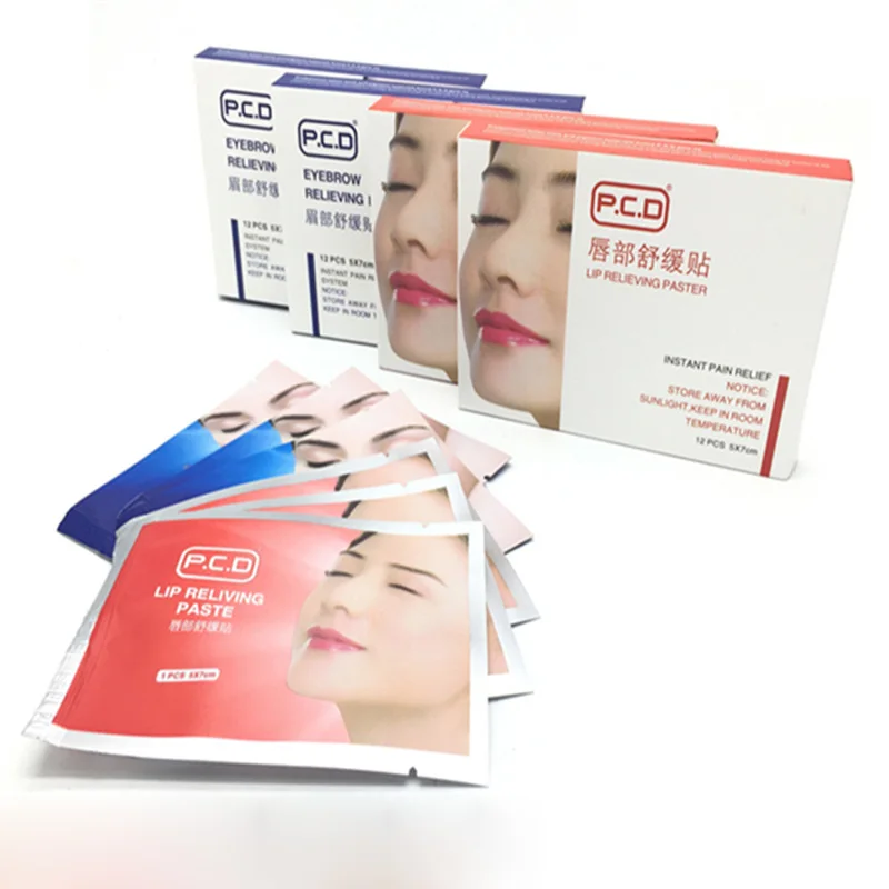 12Pcs Microblading Repair ครีม Strong Lip Tattoo Eyebrow Care บรรเทาวางถาวร Eyebrow Tattoo แต่งหน้าอุปกรณ์เสริม