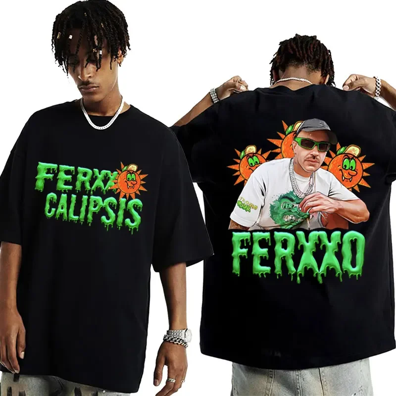 Hot Sale Feid Ferxxo Calipsis Tour 2024 Merch T-shirts for Men Clothes Hip Hop Punk T Shirt Unisex Oversized Casual T-shirt Tops