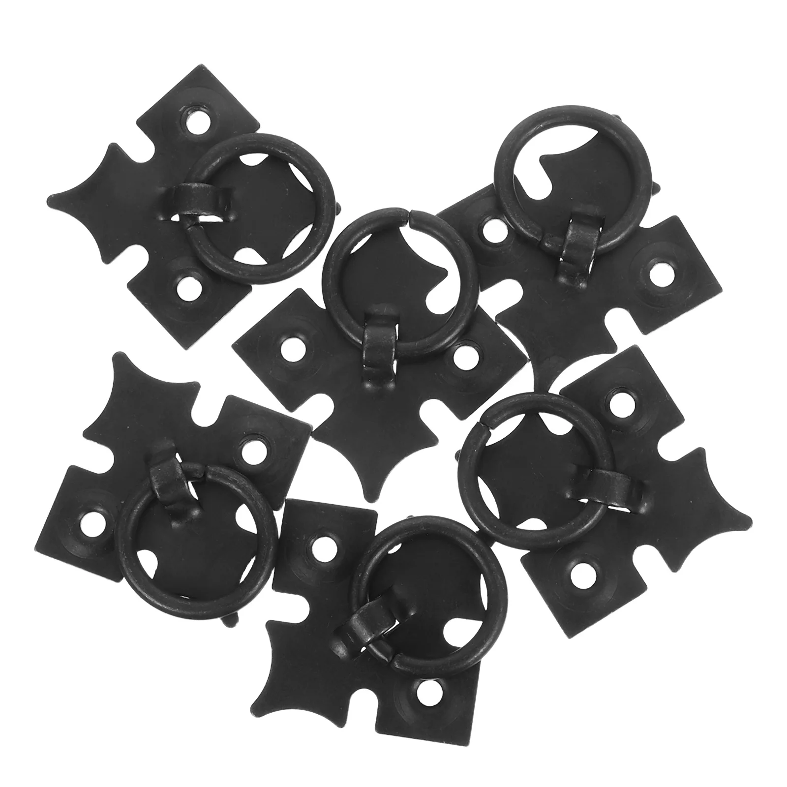 6 قطعة درج عتيق يسحب مقابض خزانة معدنية سوداء أجهزة ديكور على الطراز الصيني القديم للأثاث والمطبخ