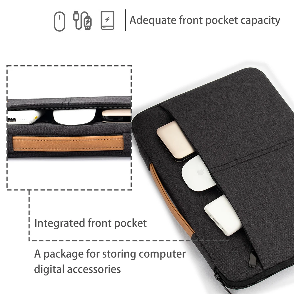 حقائب كمبيوتر محمول مقاس 14 15.6 بوصة حافظة للكمبيوتر المحمول لماك بوك العالمي مقاومة للصدمات حقيبة سفر للأعمال الكمبيوتر Funda #2