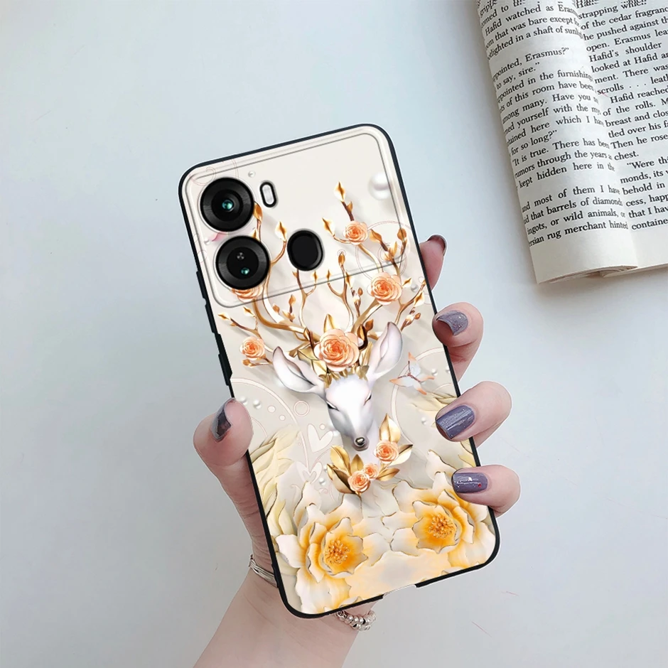 For ITEL P40 Case Cover Butterfly Cartoon Phone Case for Itel P40 P 40 Back Shell Bumper ITELP40 Funda Silicion Soft TPU Coque