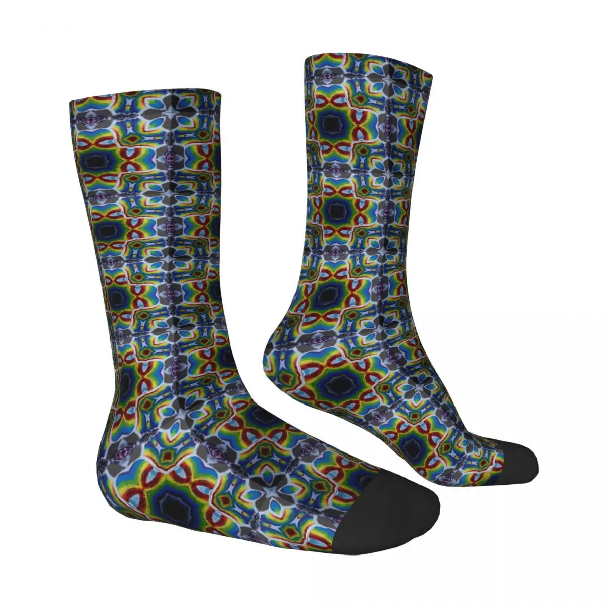 Geometric Pattern Sock Printed Man Polyester