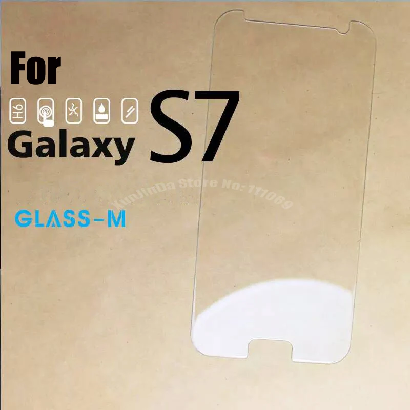 500pcs/lot DHL Free Premium 9H 0.26mm 2.5D Tempered Glass Screen Protector Guard Cover for Samsung Galaxy S7 G9300