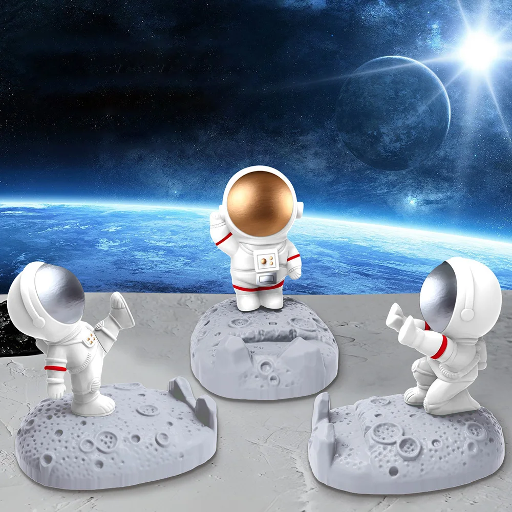 Creative Phone Holder Bracket Cartoon Astronaut Desk Ornaments Stand Universal Mobile Phone Stand For iPhone Samsung Xiaomi