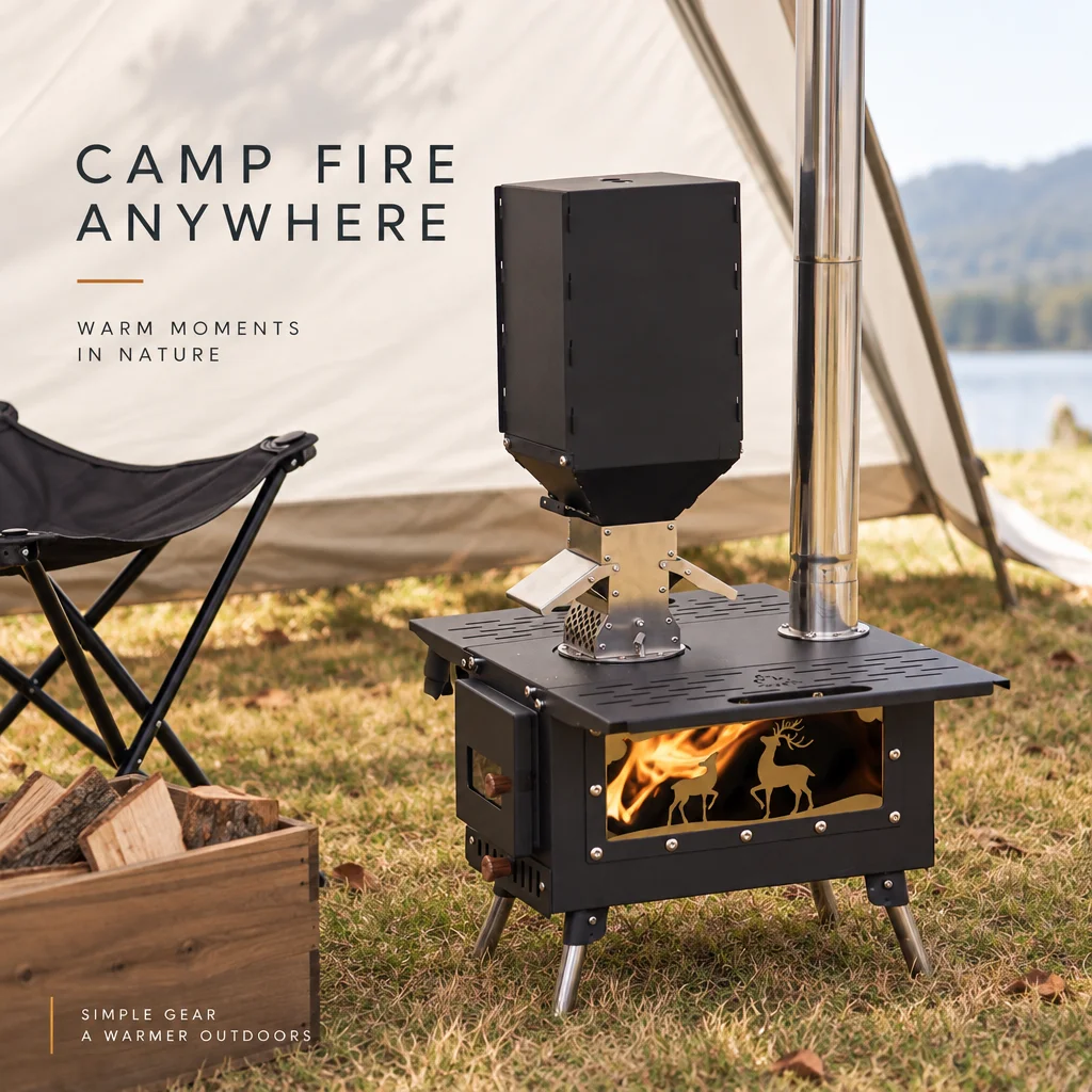 Outdoor Cooking Camping Picnic Beach Portable Fire Stove 10 kg Large Outdoor Wood-Burning Stove Outdoor Heater