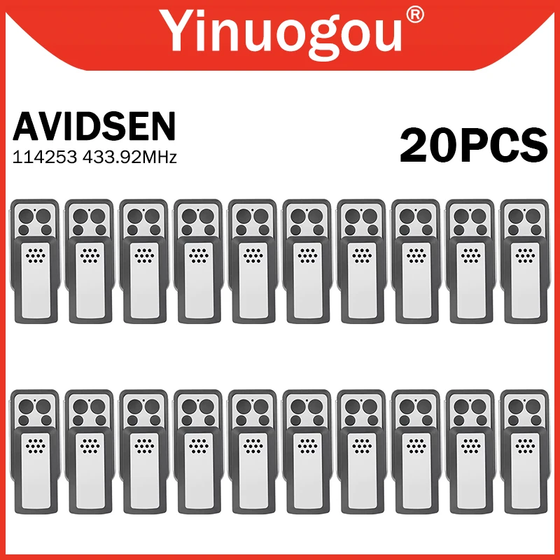 

AVIDSEN 114253 104250 104251 104257 104350 104700 614701 654100 654250 654300 Пульт дистанционного управления для гаражных ворот 433,92 МГц Устройство открывания ворот