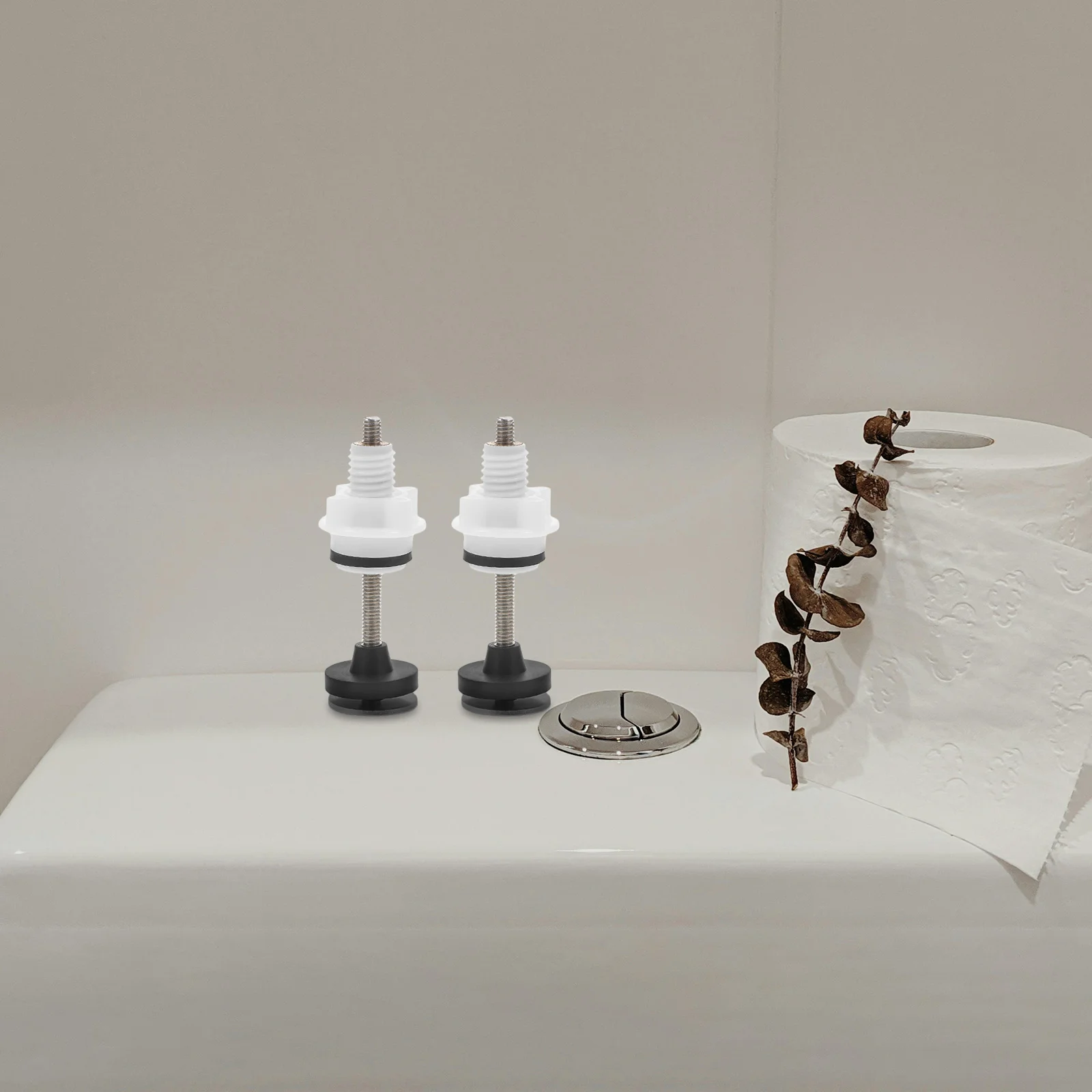 

4Pcs Toilet Seat Fixing Bolts Premium Stainless Steel Water Tank Screws Leakproof Connection for Easy Installation Replacement